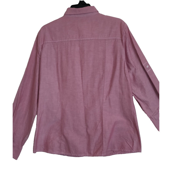 Ohio State Womens Oxford Shirt CUTTER & BUCK XL Button Up RED CHECKER Buckeyes - Picture 8 of 16